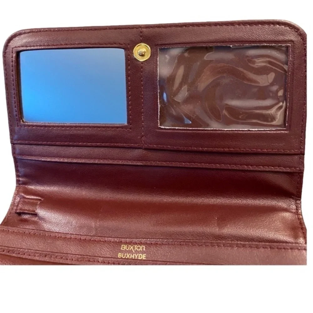 BUXTON Wristlet/Clutch Wallet Cognac/Brown Color Buxhyde